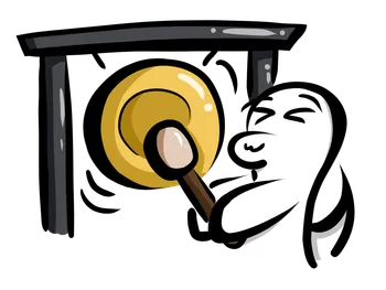 orph with gong